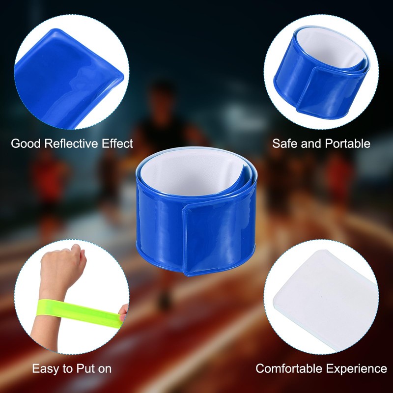 PATIKIL Reflective Slap Bands, 6 Pcs Reflector Band Snap Bracelet