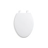 Kohler K-4774-0 Brevia Elongated White Toilet Seat with Quick-Release Hinges