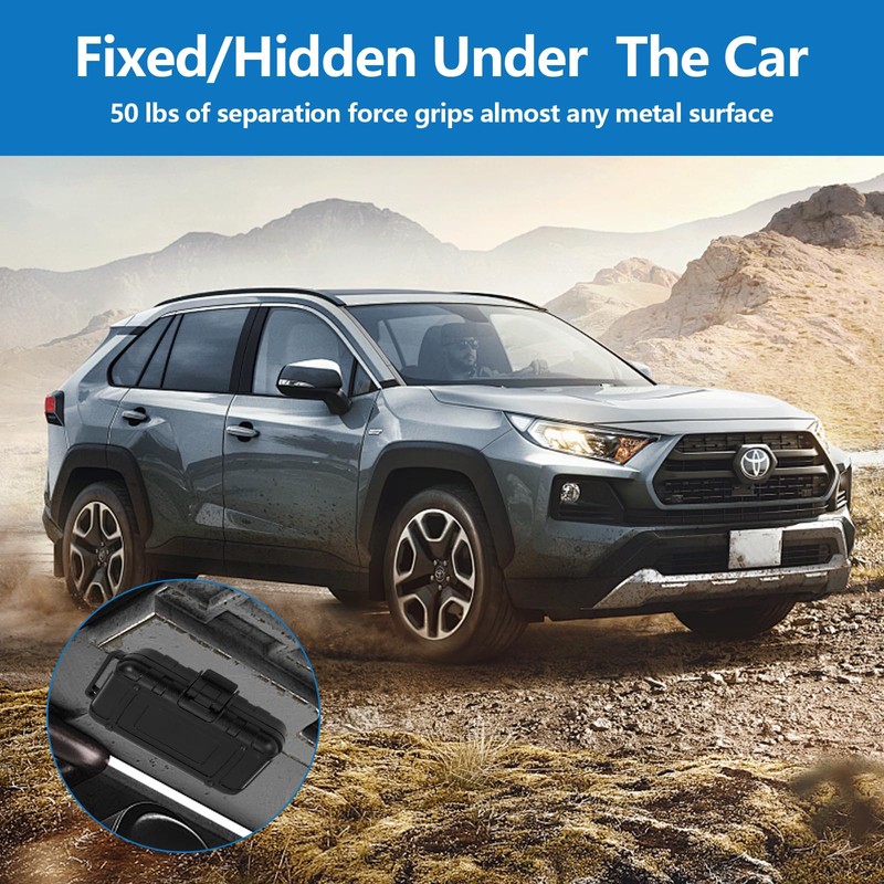 Puluole Magnetic Key Box for Under Car,Waterproof Key Magnet for