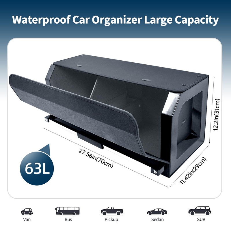 Trunk Organizer for SUV, Leather Collapsible Car Organizers with Magnetic