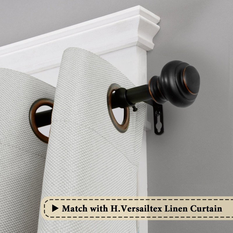 H.VERSAILTEX Window Curtain Rods for Windows 66 to 120 Inches