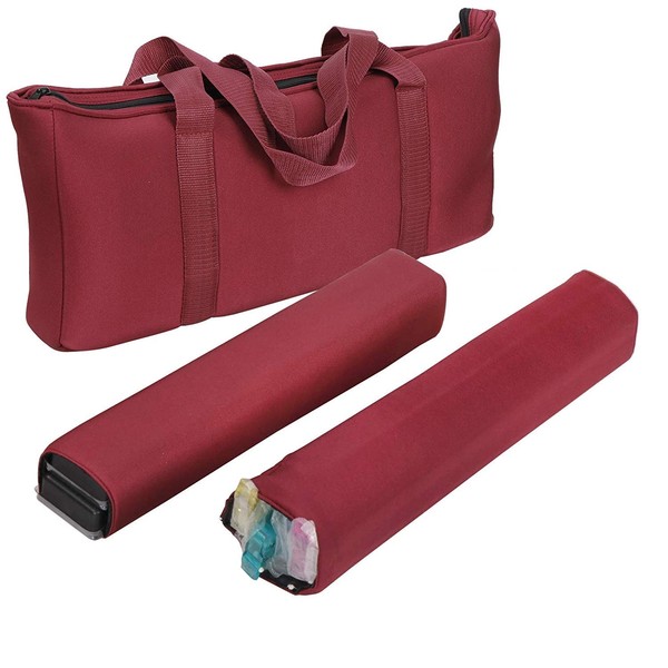 American Mah Jongg,Western Mah Jong Set Soft Carry Bag with 2 Pcs Combo Racks and Tiles Holder (Trays) Wrapper. (Red)