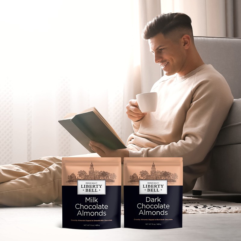 Milk Chocolate Covered Almonds | 15 Oz Bag | Roasted