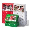 48PCS 9x6x2.5'' Christmas Elegant White Cookie Box for Gift Giving