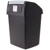 Curver Waste Bin with Swinging Lid, Black/Grey, 15 Litre