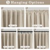 Blackout Curtains 24 Inch Long for Bedroom, Oatmeal 2 Panels