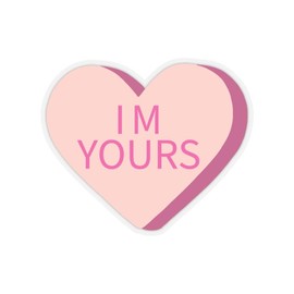 I'm Yours Heart Kiss-Cut Sticker scrapbooking - Color: 6" × 6"