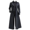 SKY-SELLER Resident Costume Men Riddler Jacket Black Leather Coat