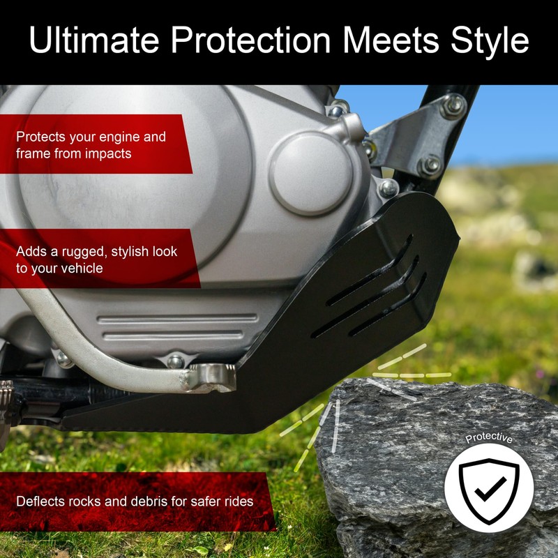 Tusk Aluminum Heavy-Duty Skid Plate for Engine Protection Bash Glide