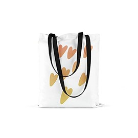 Le Jardin du Lin Printed Shopping Bag with Two Black Long Handles, Foldable Fabric Bag with Two Long Handles, Size: 48 x 55 cm