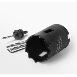 1-1/4 Inch Hole Saw with 1/2" Triangle Shank Quick Change Arbor, JTemgle Bi-Metal Hole Saw Heavy Duty Hole Cutting Tool for Cornhole Boards, Recessed Lights, Wood, Plastic, Drywall & Soft Metal