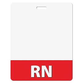 RN Red Badge Buddy (5 Pcs) (Horizontal Oversized) - Double Sided Backer Card - Durable and Water Resistant Great for Nurses in Schools, Hospitals, Correctional Facilities