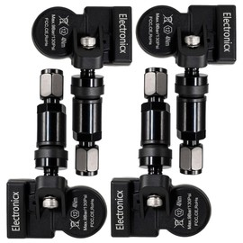 4x RDKS TPMS Tyre Pressure Sensor Tyre Pressure Monitoring System Metal Valve Black Suitable for Navara NV200 Alaskan