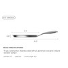 9.5" Crepe Pan Nonstick, 3-Ply Stainless Steel Omelet Skillet