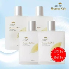 Homme 꽃을든남자 옴므 140ml 스킨 2개 + 로션 2개 [로션 140ml x 2개 + 스킨 140ml] Flower Holding Man Homme 140ml Skin 2 pcs + Lotion 2 pcs [Lotion 140ml x 2 pcs + Skin 140ml]