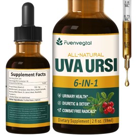 Fuenvegtal Fuenvegtal Herbal Liquid Drops, Natural Uva Ursi Extract May Support Urinary Health, Combat Free Radicals. 4oz