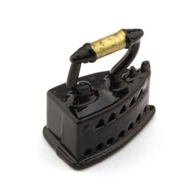 MyTinyWorld Dolls House Miniature Victorian Coal Heated Black Metal Iron