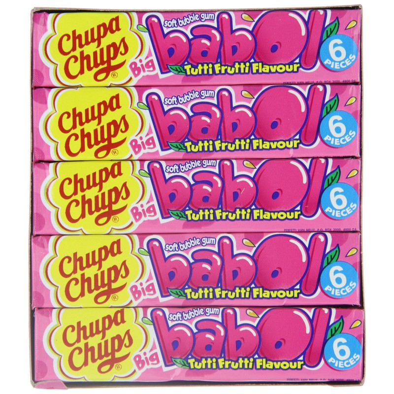 Chupa Chups Big Babol Tutti Frutti Kaugummi 20er Display, 1er