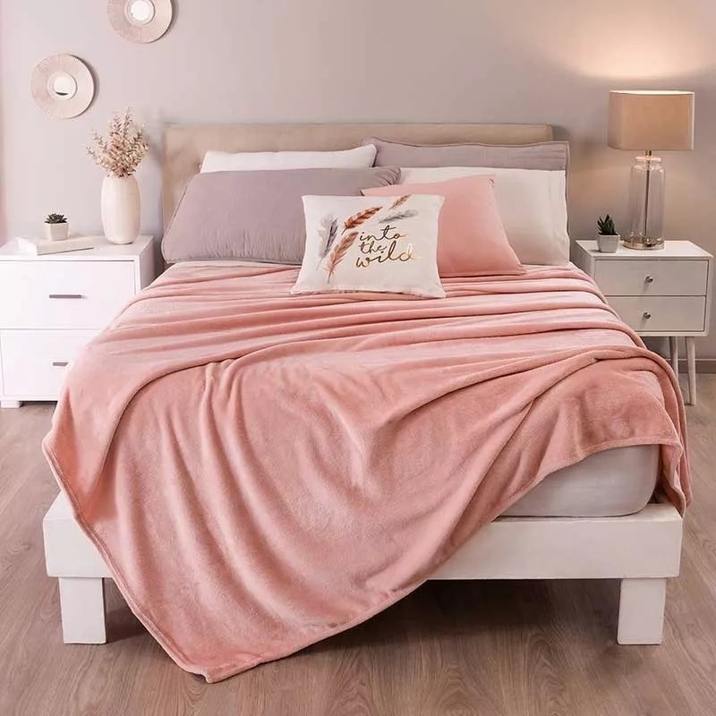 Vianney Manta Vianney Ligero color rosa con diseño lisa de