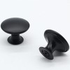 Unlorspy 12 Pcs Matte Black Round Kitchen Cabinet Knobs, 30mm/1.18