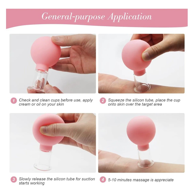 Set Anticelulítico Para Masaje Corporal Y Facial Ventosas Te