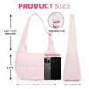 Puffer Crescent Shoulder Bag for Women, Quilted Purses for Women,