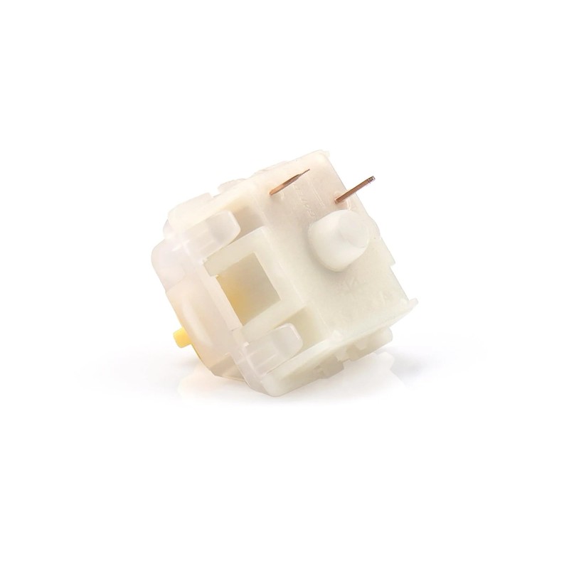 GATERON Cap Milky Yellow Keyboard Switches, RGB LED Linear Pre