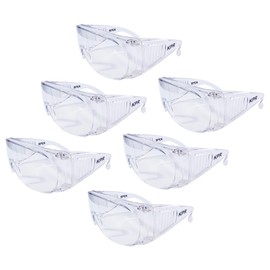 KPR-GG-101 6pack Safety Protective work Lab Hiking Fit Over wraparound Anti Scratch Clear Anti Fog lens glasses goggles spectacles, CSA Z94.3 ANSI Z87.1 approved