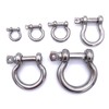 Pack of 5 Curved Shackles Stainless Steel V4A Diameter 6