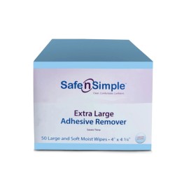 Safe & Simple 1 Safe N' Simple sns00644 Adhesive Remover Extra Large Wipes Exp 6/2027