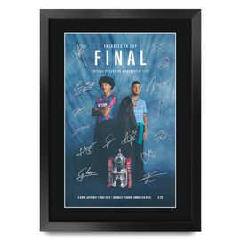 HWC Trading Crystal Palace Programme FA Cup Winners 2025 Gifts Printed Signed Autograph Picture for Football Fans and Supporters - A3 Framed