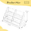SWAWIS 6 Compartments Business Card Holder, Transparent, Acrylic Business Card