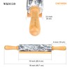 CHEFMADE 18-Inch Marble Rolling Pin with Wooden Handles and Cradle,