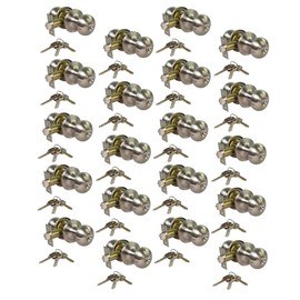RI-KEY SECURITY - 20x Door Knobs Lock Entry Keyed Cylinder 60 Keys Exterior Interior Kw1 SS