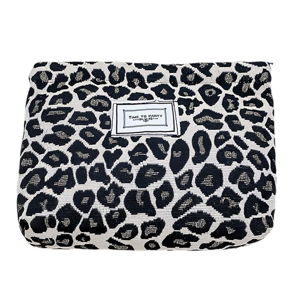 WUSJCOF Leopard Print Cosmetic Bag Durable Practical Travel Cosmetic Bag