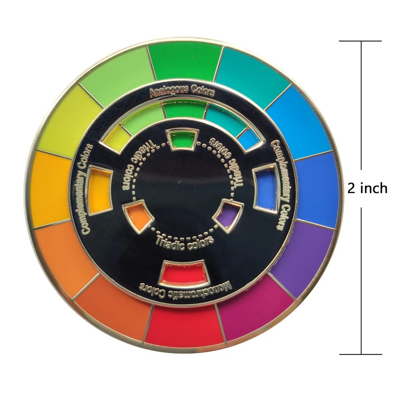Creative Color Wheel Enamel pin, The Spinning Wheel Moves Nicely，Color