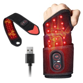 660nm & 850nm for Wrist for Hand with 3000mAH Wireless Controller, 3 Heat Levels Vibration Massage, Velvet Wrap for Wrist/Hand/Ankle/Neck/Shoulder Personal Care