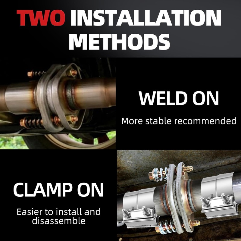 Exhaust Flange 3" Quick Exhaust Flex Spring Flanges with Bolts