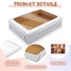 Funnymoom 10 Pcs Full Sheet Cake Box with Window Large