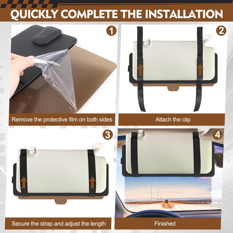 Windspeed Polarized Sun Visor Extender for Car Visor Extender Sun