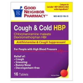 ON CONTAINER GNP COUGH + COLD HBP TAB 16CT  x 10 Boxes (160 Total  Tablets)