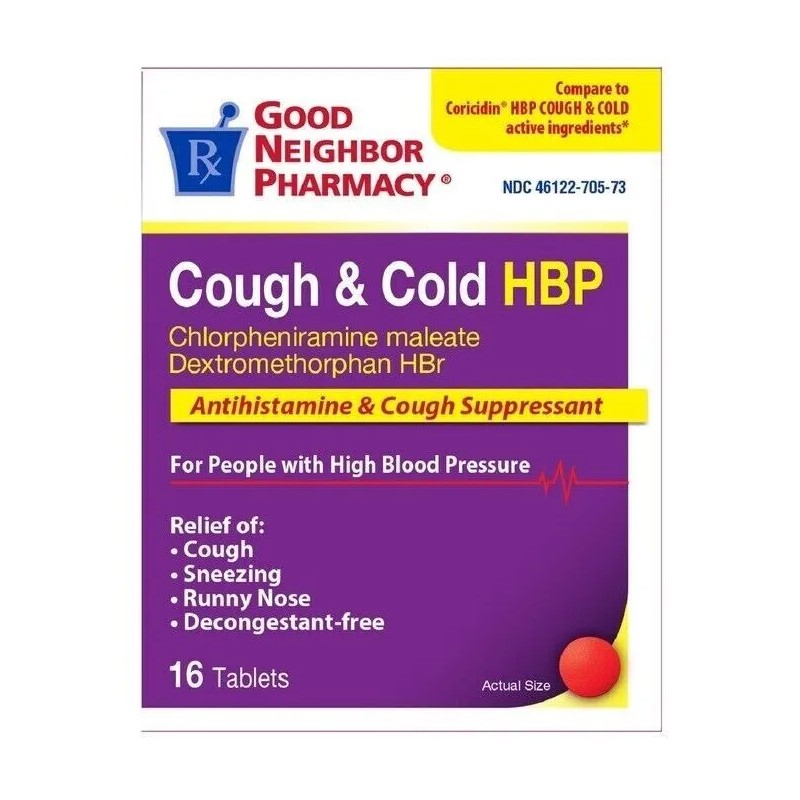 ON CONTAINER GNP COUGH + COLD HBP TAB 16CT x