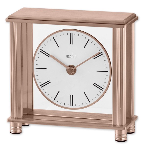 Acctim Shelford 37100 Rose Gold Effect Mantle/Table Clock