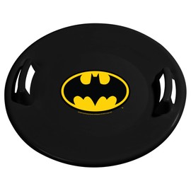 Slippery Racer Heavy-Duty Cold Resistant Downhill Pro Adults and Kids Plastic Outdoor Winter Saucer Disc Snow Sled with Handles (Black, 1)