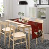 Chinoiserie Crane Table Runner, Asian Japanese Crane Pine Tree Branchs