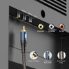 EMK Subwoofer Cable RCA to RCA Audio Cable 24K Gold-Plated