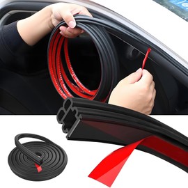 Upgraded Car Door Seal Strip, Thickened Rubber Auto Weather Stripping for Hoods,Trunks,Windows, Universal Auto Door Soundproofing Weatherstripping Car Accessories for Most Vehicle,Truck,SUV (32.8Ft)