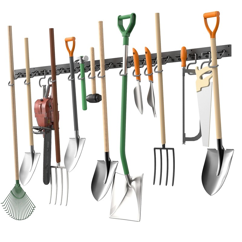 TORACK Plastic Wall Mounted Mop and Broom Holder, Garden Tools