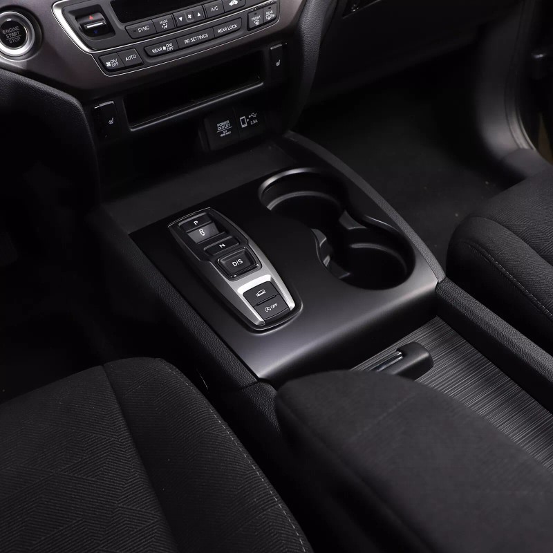 car-attention Matt Black Central Gear Shift Panel Cup Holder Cover