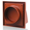 Blauberg Fans DECOR155X155/100HKTERRACOTTA Decor Terracotta Plastic Cowled Hooded Air Ventilation